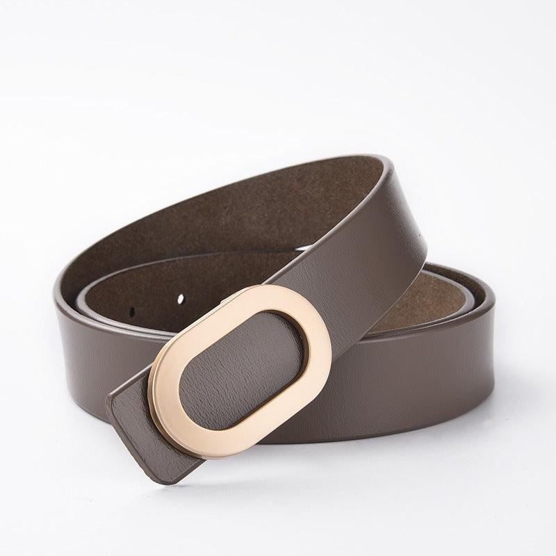 Belt in leather for women, model Finnleyote - Zictor
