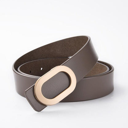 Belt in leather for women, model Finnleyote - Zictor