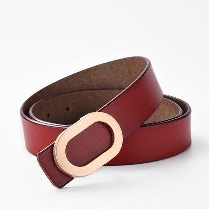 Belt in leather for women, model Finnleyote - Zictor