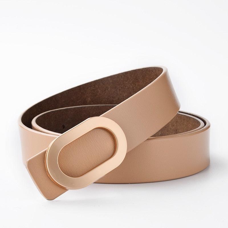 Belt in leather for women, model Finnleyote - Zictor