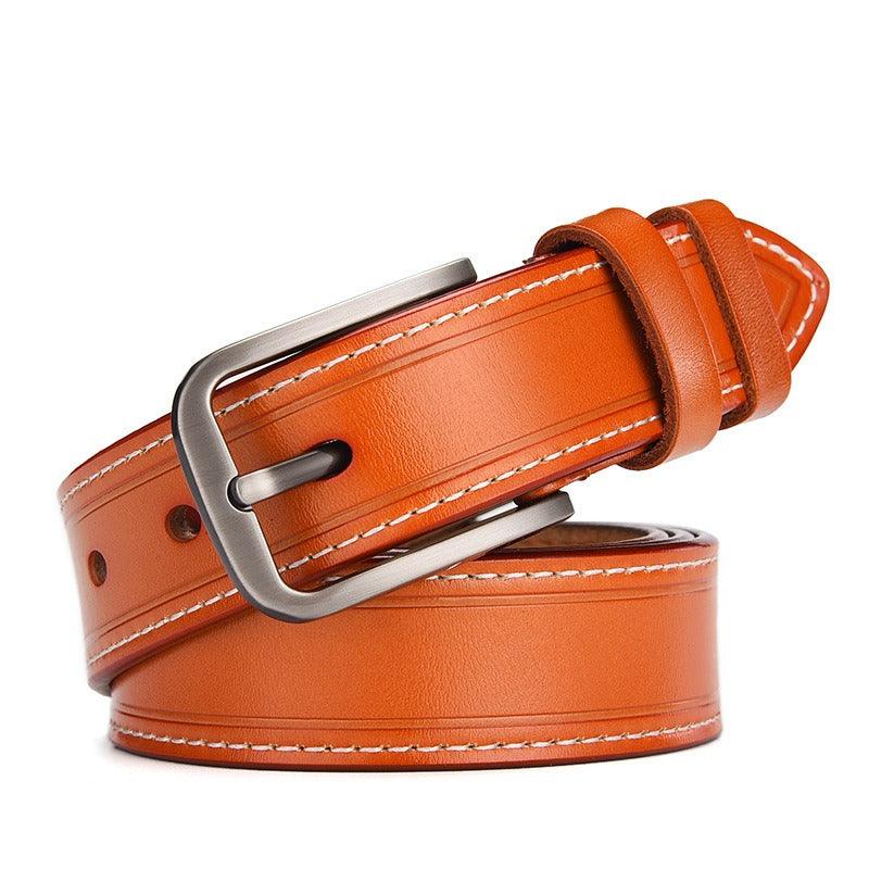 Belt in leather for women, model Haydeni - Zictor