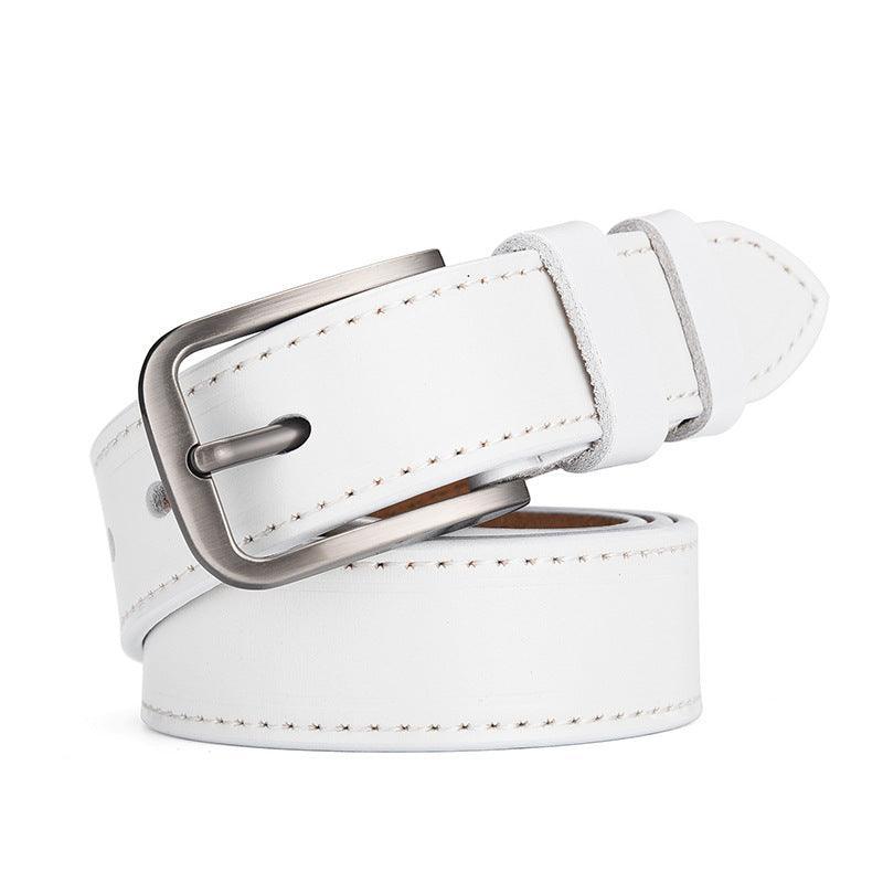 Belt in leather for women, model Haydeni - Zictor