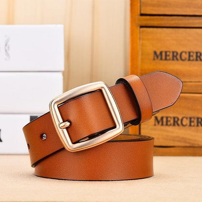 Belt in leather for women, model Haze - Zictor
