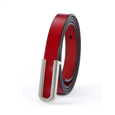 Red Belt For Women Slender Strap - Model Rex