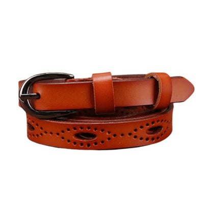 Belt in leather for women, model Jodey - Zictor