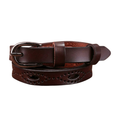 Belt in leather for women, model Jodey - Zictor