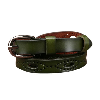 Belt in leather for women, model Jodey - Zictor