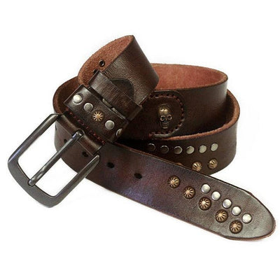Belt For Women Aged Skull Rivets - Model Lux