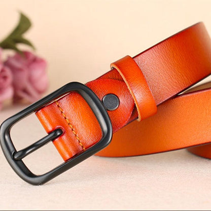 Belt in leather for women, model Mack - Zictor