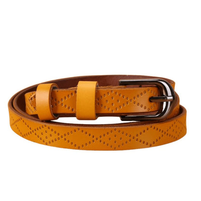 Belt in leather for women, model Mael - Zictor