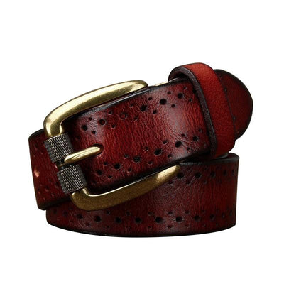 Women Full - Grain Belt With Brass Buckle - Model Jamee