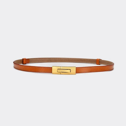 Belt in leather for women, model Oakland - Zictor
