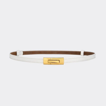 Belt in leather for women, model Oakland - Zictor