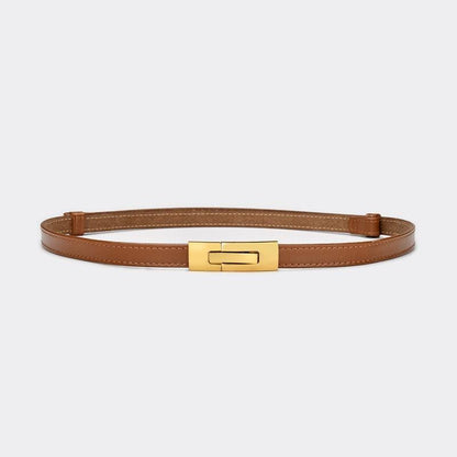 Belt in leather for women, model Oakland - Zictor