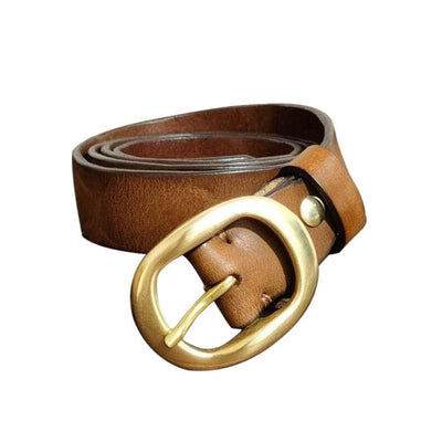 Belt For Women With Brass Buckle - Model Paisleey
