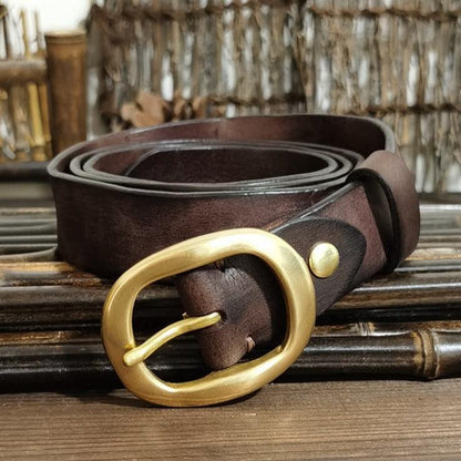 Belt in leather for women, model PaIlkeryyany - Zictor