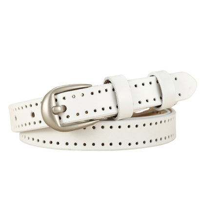 Belt in leather for women, model Paytan - Zictor
