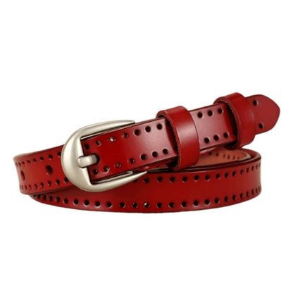 Belt in leather for women, model Paytan - Zictor