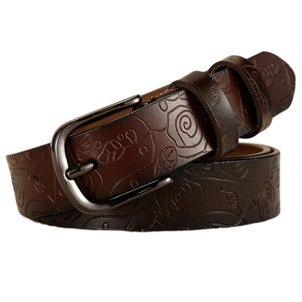 Belt in leather for women, model Perry - Zictor