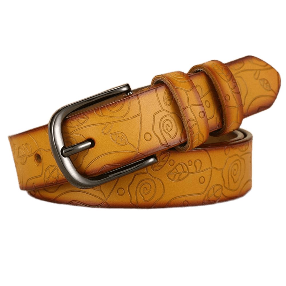 Belt in leather for women, model Perry - Zictor