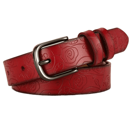 Belt in leather for women, model Perry