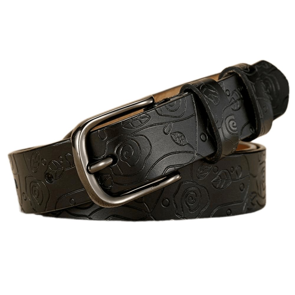 Belt in leather for women, model Perry - Zictor