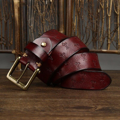Belt in leather for women, model Raeganey - Zictor