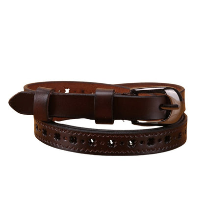 Belt in leather for women, model Renee - Zictor