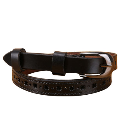 Belt in leather for women, model Renee - Zictor