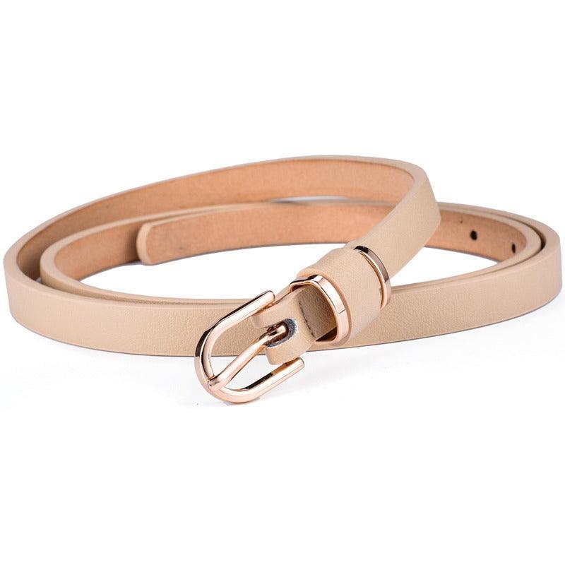 Belt in leather for women, model RowMaayans - Zictor