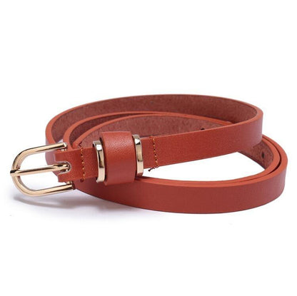 Belt in leather for women, model RowMaayans - Zictor