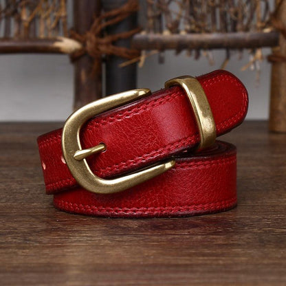 Belt in leather for women, model Said - Zictor