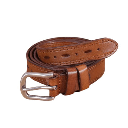 Belt in leather for women, model ElHarley - Zictor