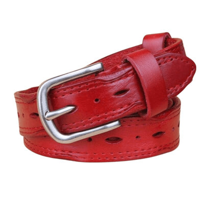 Ivory Cowhide Belt For Women - Model Elena