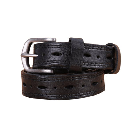 Belt in leather for women, model ElHarley - Zictor