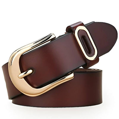 Belt For Women Classic Gold Buckle - Model Robini