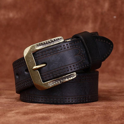 Belt in leather for women ou men, model Chann - Zictor