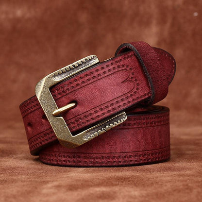 Belt in leather for women ou men, model Chann - Zictor
