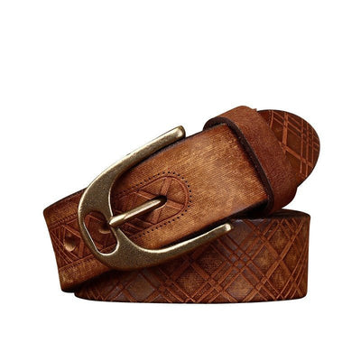 Belt Textured Strap Prong Buckle - Model Arielu