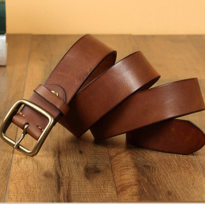 Belt in leather for women ou men, model Peyton - Zictor