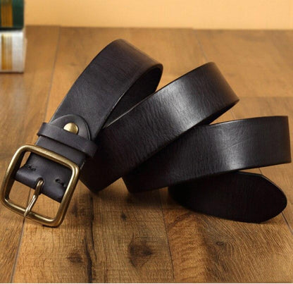 Belt in leather for women ou men, model Peyton - Zictor