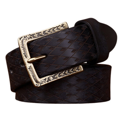 Unisex Fullgrain Belt With Square Buckle - Model Gili
