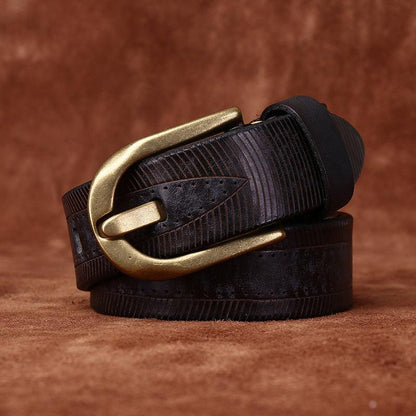 Belt in leather for women ou men, model Simranyan - Zictor