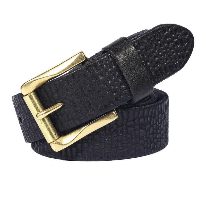 Belt Leather Texture Leather Craquele For Men Model Jamy by Zictor
