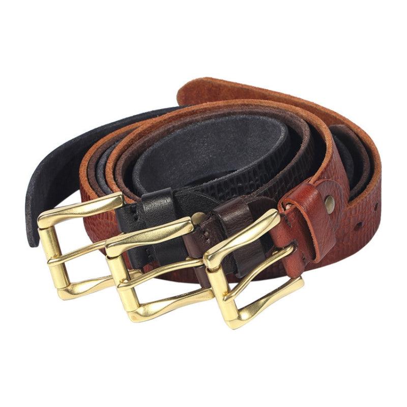 Belt Leather Texture Leather Craquele For Men Model Jamy by Zictor