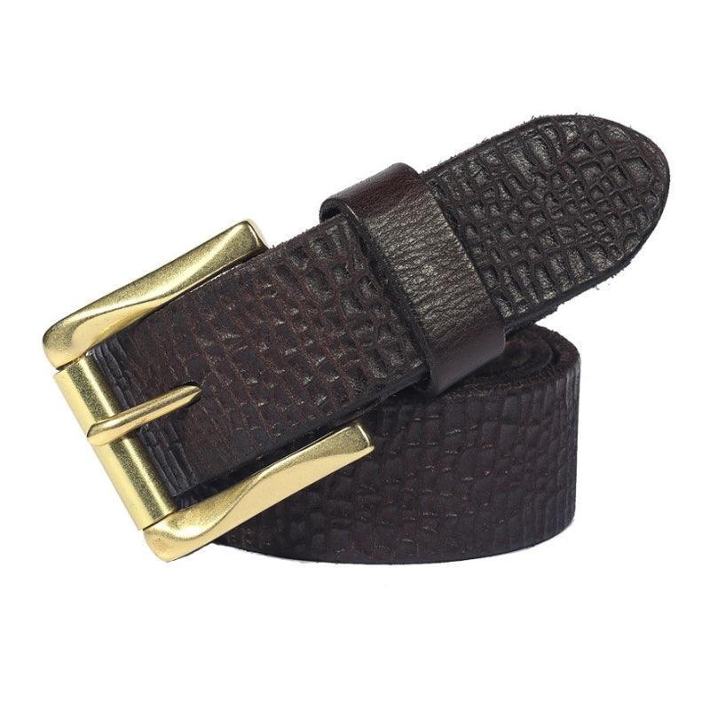 Belt Leather Texture Leather Craquele For Men Model Jamy by Zictor