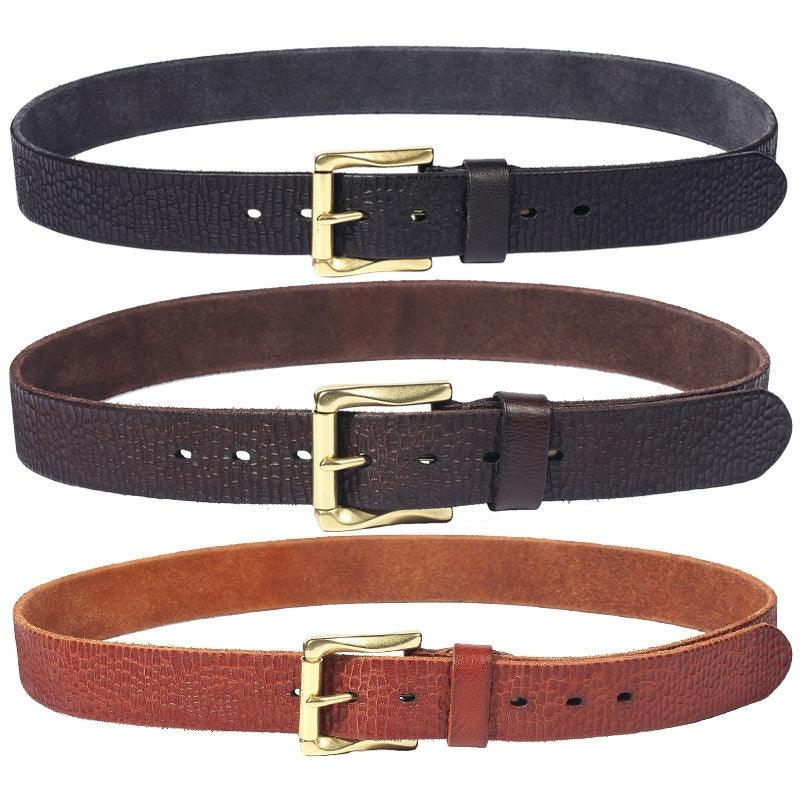 Belt Leather Texture Leather Craquele For Men Model Jamy by Zictor