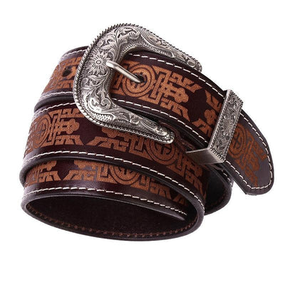 Laser Engraved Belt Western Unisex - Model Blaise