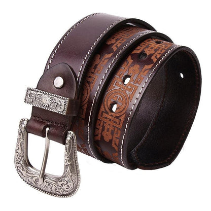 Belt Leather Gravee Western For Women Ou Men Model Blaise by Zictor