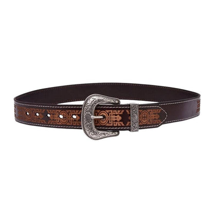 Belt Leather Gravee Western For Women Ou Men Model Blaise by Zictor